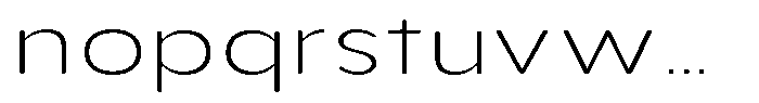 Aukim II Circled Extra Light Exp Font LOWERCASE