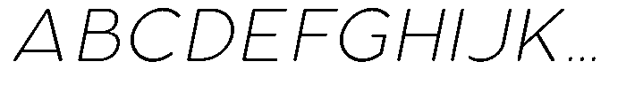 Aukim II Circled Extra Light Italic Font UPPERCASE