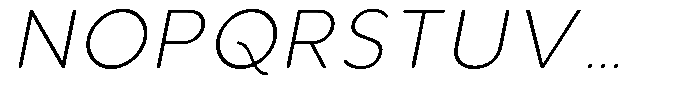 Aukim II Circled Extra Light Italic Font UPPERCASE