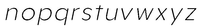 Aukim II Circled Extra Light Italic Font LOWERCASE