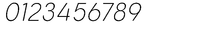 Aukim II Circled Extra Light Narrow Italic Font OTHER CHARS
