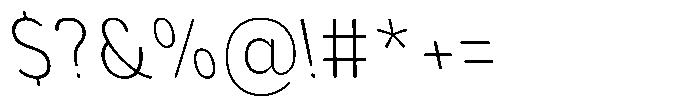 Aukim II Circled Extra Light Narrow Sl Font OTHER CHARS