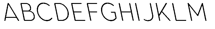 Aukim II Circled Extra Light Narrow Sl Font UPPERCASE
