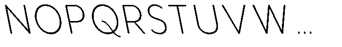 Aukim II Circled Extra Light Narrow Sl Font UPPERCASE