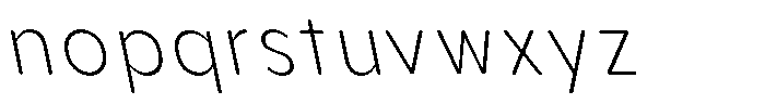Aukim II Circled Extra Light Narrow Sl Font LOWERCASE