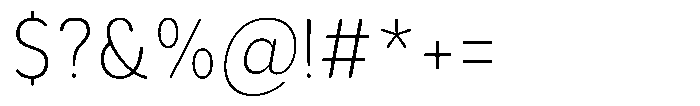 Aukim II Circled Extra Light Narrow Font OTHER CHARS
