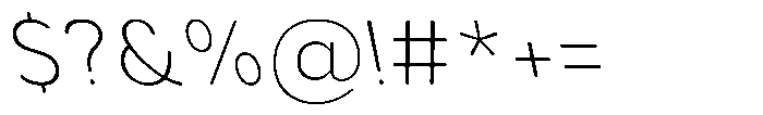 Aukim II Circled Extra Light Slanted Font OTHER CHARS