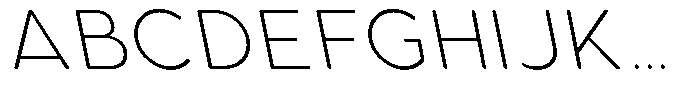 Aukim II Circled Extra Light Slanted Font UPPERCASE