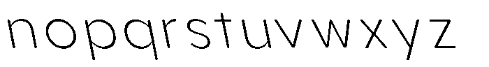 Aukim II Circled Extra Light Slanted Font LOWERCASE