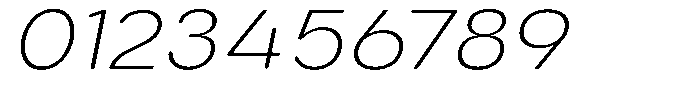 Aukim II Circled Extra Light Wide Italic Font OTHER CHARS