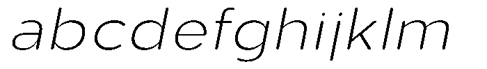 Aukim II Circled Extra Light Wide Italic FONT