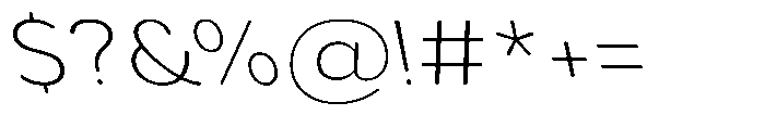 Aukim II Circled Extra Light Wide Sl Font OTHER CHARS
