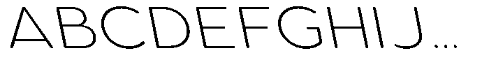 Aukim II Circled Extra Light Wide Sl Font UPPERCASE