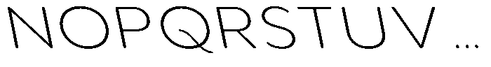 Aukim II Circled Extra Light Wide Sl Font UPPERCASE