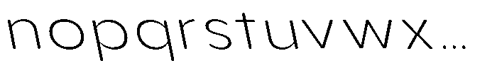 Aukim II Circled Extra Light Wide Sl Font LOWERCASE