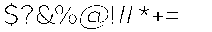 Aukim II Circled Extra Light Wide Font OTHER CHARS