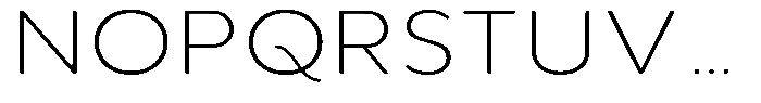 Aukim II Circled Extra Light Wide Font UPPERCASE
