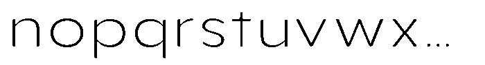 Aukim II Circled Extra Light Wide Font LOWERCASE