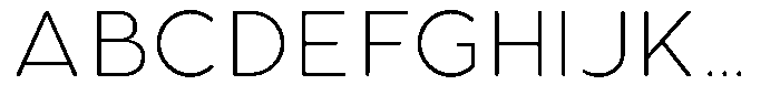 Aukim II Circled Extra Light Font UPPERCASE