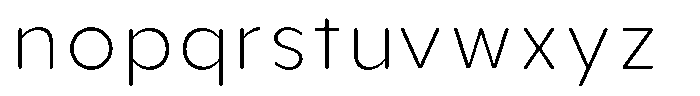 Aukim II Circled Extra Light Font LOWERCASE