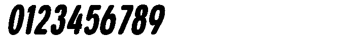 Aukim II Circled Heavy Compressed Italic Font OTHER CHARS