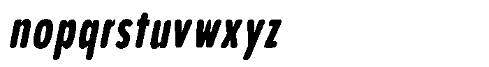 Aukim II Circled Heavy Compressed Italic Font LOWERCASE