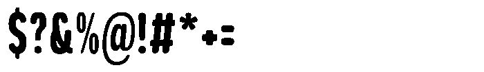 Aukim II Circled Heavy Compressed Font OTHER CHARS