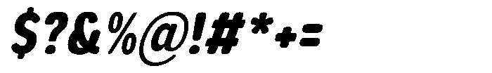 Aukim II Circled Heavy Condensed Italic Font OTHER CHARS