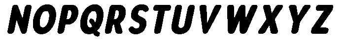 Aukim II Circled Heavy Condensed Italic Font UPPERCASE