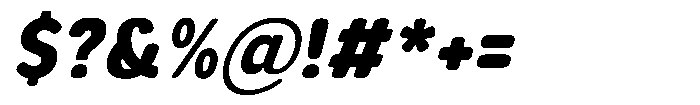 Aukim II Circled Heavy Narrow Italic Font OTHER CHARS
