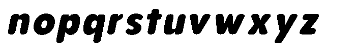 Aukim II Circled Heavy Narrow Italic Font LOWERCASE