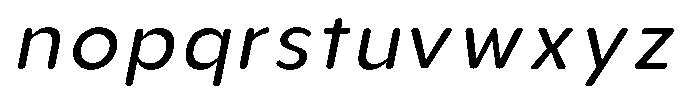 Aukim II Circled Italic Font LOWERCASE