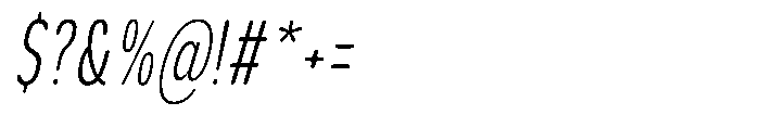 Aukim II Circled Light Compressed Italic Font OTHER CHARS