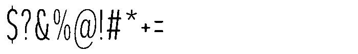 Aukim II Circled Light Compressed Font OTHER CHARS