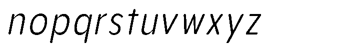 Aukim II Circled Light Condensed Italic Font LOWERCASE