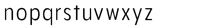 Aukim II Circled Light Condensed Font LOWERCASE
