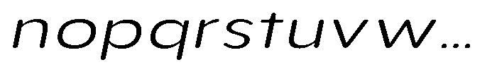 Aukim II Circled Light Expanded Italic Font LOWERCASE