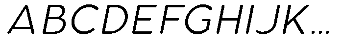 Aukim II Circled Light Italic Font UPPERCASE