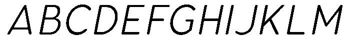 Aukim II Circled Light Narrow Italic Font UPPERCASE