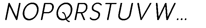Aukim II Circled Light Narrow Italic Font UPPERCASE