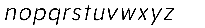 Aukim II Circled Light Narrow Italic Font LOWERCASE