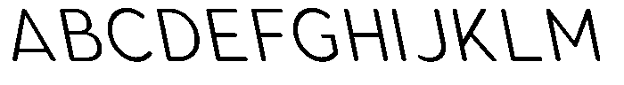 Aukim II Circled Light Narrow Slanted Font UPPERCASE