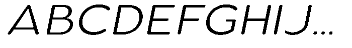 Aukim II Circled Light Wide Italic Font UPPERCASE