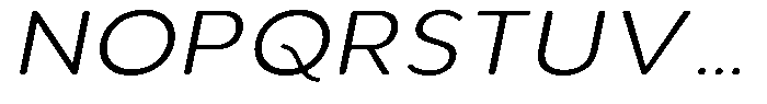 Aukim II Circled Light Wide Italic Font UPPERCASE