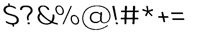 Aukim II Circled Light Wide Slanted Font OTHER CHARS