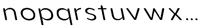 Aukim II Circled Light Wide Slanted Font LOWERCASE
