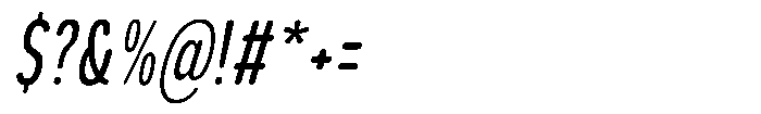 Aukim II Circled Medium Comp Italic Font OTHER CHARS