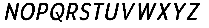 Aukim II Circled Medium Condensed Italic Font UPPERCASE