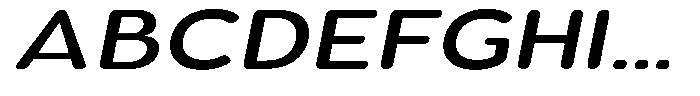 Aukim II Circled Medium Expanded Italic Font UPPERCASE