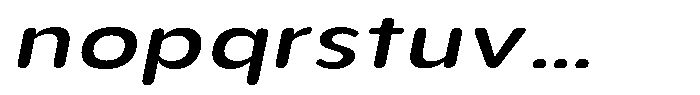 Aukim II Circled Medium Expanded Italic Font LOWERCASE